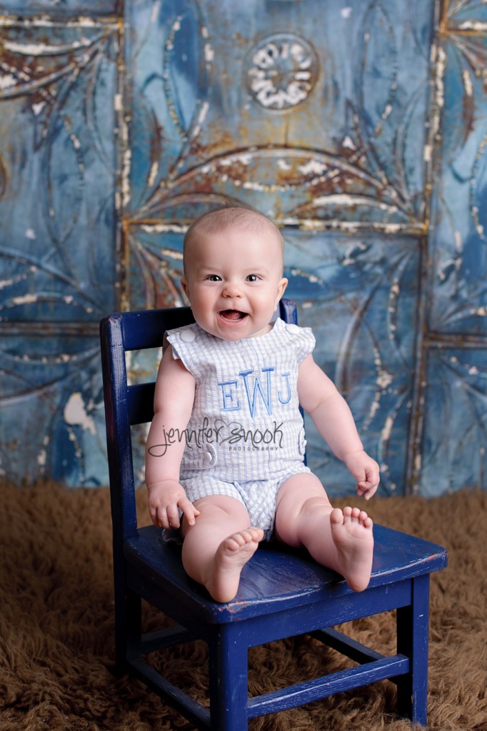 baby sitting in chair